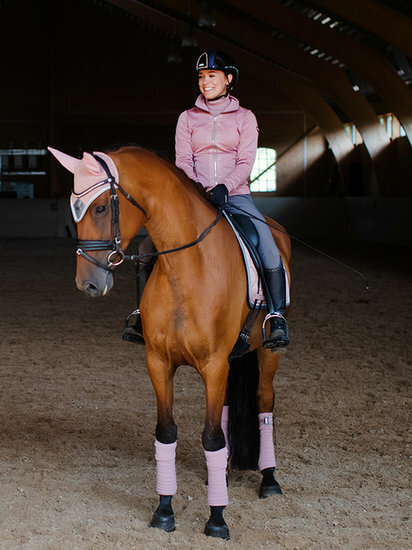 jacht Aan het leren Aja Equestrian Stockholm Pink Crystal dressuur zadeldek