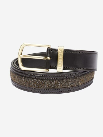 Le Mieux Crystal insert Riem Leer Bruin