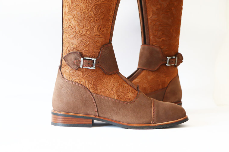 Kingsley rijlaars London Nubuck brown -  Floret mt 39 medium 