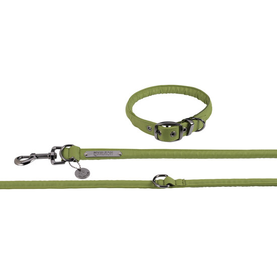 Eskadron Honden Halsband+Riem Platinum moss green &#039;24