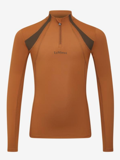 Le Mieux YOUNG RIDER Mesh baselayer Mia lange mouw Ginger