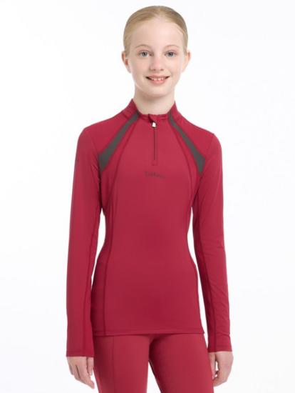 Le Mieux YOUNG RIDER Mesh baselayer Mia lange mouw Ember