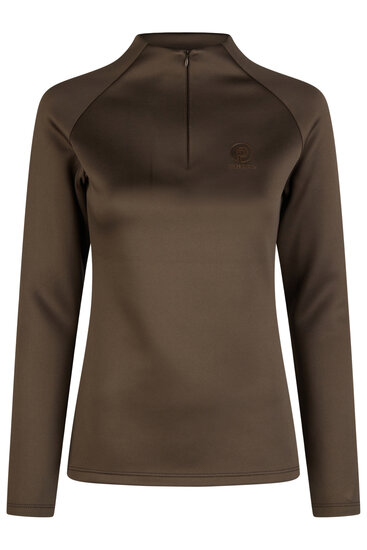 Eskadron Zip shirt platinum Teak Brown