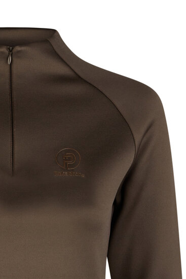 Eskadron Zip shirt platinum Teak Brown