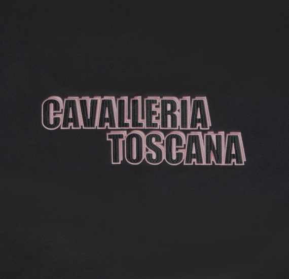 Cavalleria Toscana Comic Book Fleece deken Zwart met roze