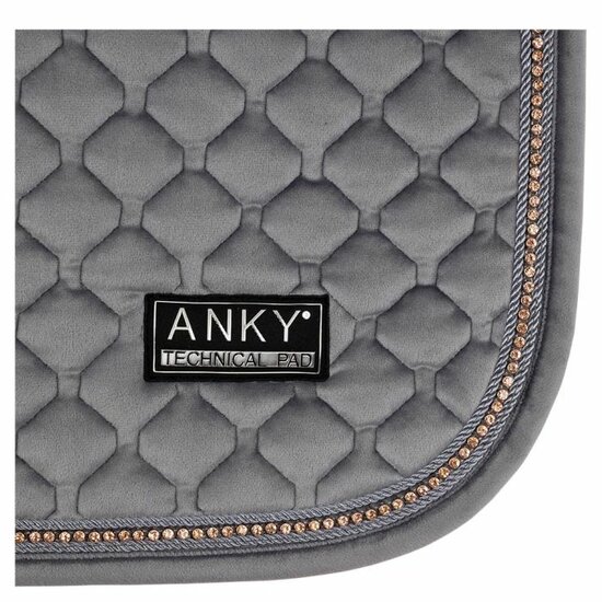 Anky zadelpad Velvet Stones Dressuur Steel grey full