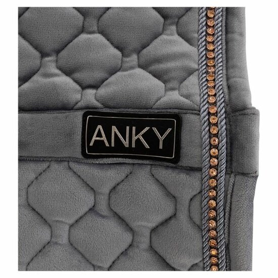 Anky zadelpad Velvet Stones Dressuur Steel grey full