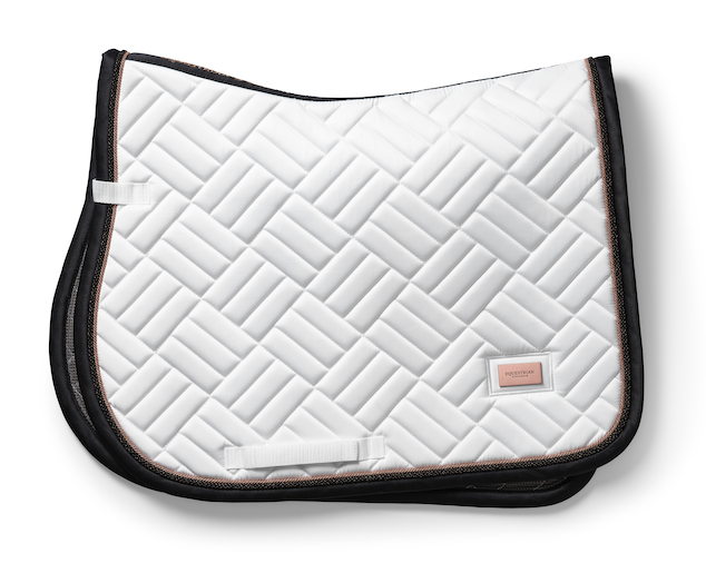 Equestrian Stockholm zadeldek   Modern White dark ocean jump