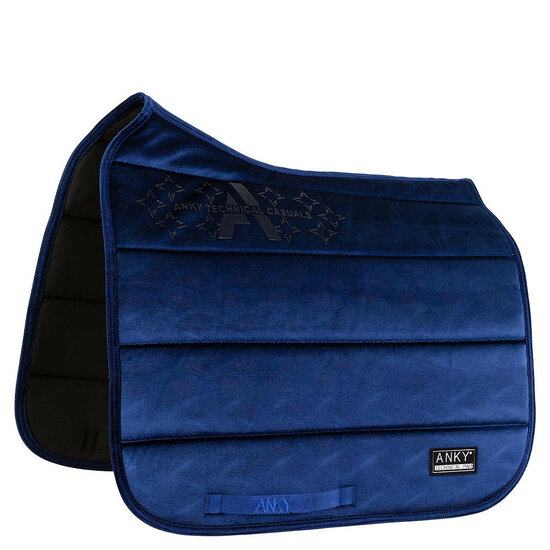 Anky zadelpad dressuur velvet wave Twilight Blue FULL