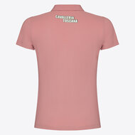 Cavalleria Toscana comic book jersey korte mouw zip training polo Junior roze