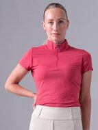 Ps of Sweden korte  mouw shirt Everly scarlet pink 