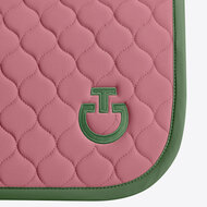 Cavalleria Toscana CIRCULAR QUILTED JERSEY Spring Roze met groene rand