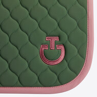 Cavalleria Toscana CIRCULAR QUILTED JERSEY Spring Groen met roze rand