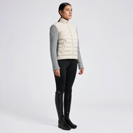 Cavalleria toscana Nylon Quilted+Fleece zip up Jacket Creme/Grijs