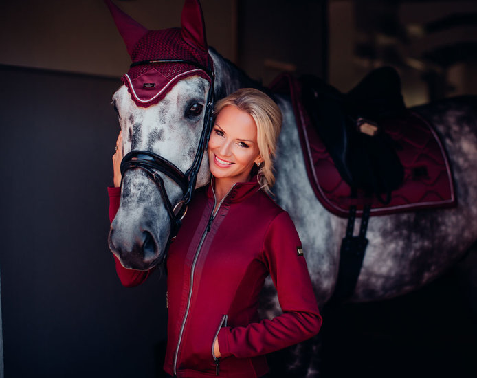 Vete Overvloed Nationaal volkslied Equestrian Stockholm Bordeaux jasje / vestje